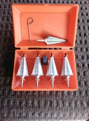 RAZORBAK 5 142 GRAIN 4 NEW 1 USED WITH WRENCH AND TOOL