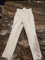 NEW Devon Aire Nouvelle Equestrian Breeches Womens Size 26R Stretch White