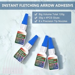 4 Pack Arrow Glue, Fast Curing Fletching Insert Clear Adhesive For…