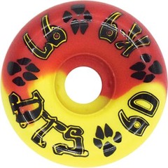 DogTown K-9 80’s 60mm 97A Red/Yellow Swirl Skateboard Wheels (Set of 4)