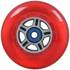 2 RED Wheels W/Abec 7 Bearings for RAZOR SCOOTERS 100mm