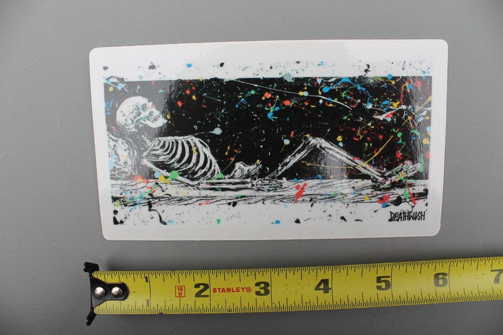 Deathwish Skateboards Skeleton Coffin Gothic Punk Z77 OG Skateboarding STICKER