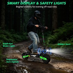 1200W Electric Scooter for Adult 48V13AH 28MPH 11» Off-road Commuting E-Scooter