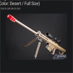 6mmProShop Barrett M82A1 Airsoft AEG Sniper Rifle Full Size Desert