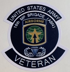 US Army 16th MP Military Police Brigade Airborne Veteran Sticker Waterproof D635