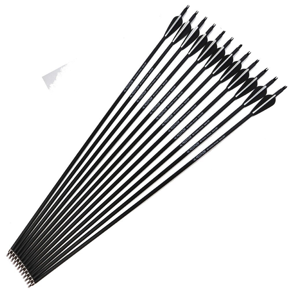 Mixed Carbon Arrow 28/30/32 Inches Spine 500 Diameter 7.8 Mm For Compound Bow