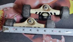 PAIR OF CHRIS COLE THUNDER SKATEBOARD TRUCKS White And Black