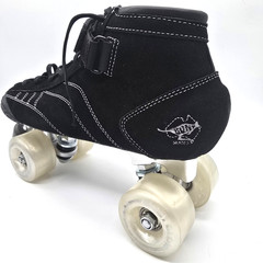 Bont Prostar Roller Skates Black Suede Size 9.5 Glow LED Wheels 83A Outdoor