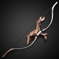 30-70 lbs Traditional Recurve Bow Longbow Wooden Mongolian Bow Archery Hunting