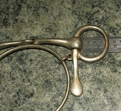 Stainless Steel Used 5 inch Snaffle Ring Bit with half cheek