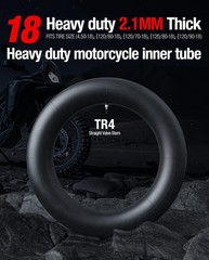 Motorcycle Inner Tube 120/10018 TR4 Valve Heavy Duty 2.1mm Puncture Resistant