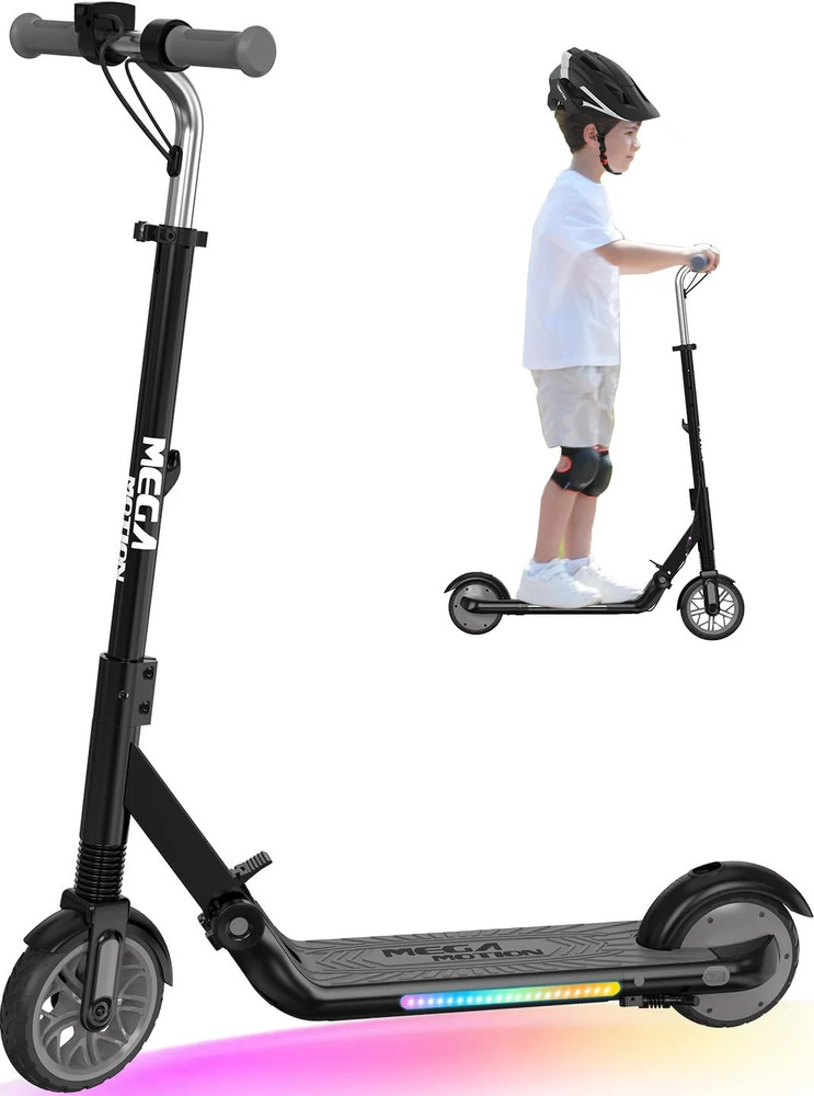 Kids Kick Scooter Foldable 3 Speed LED Lights Ages 6+ Adjustable Handlebar ME1