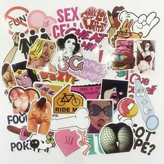 96 Pack Vinyl Adult Stickers Bomb Sexy Girls Women Skateboard Laptop Decals Lot