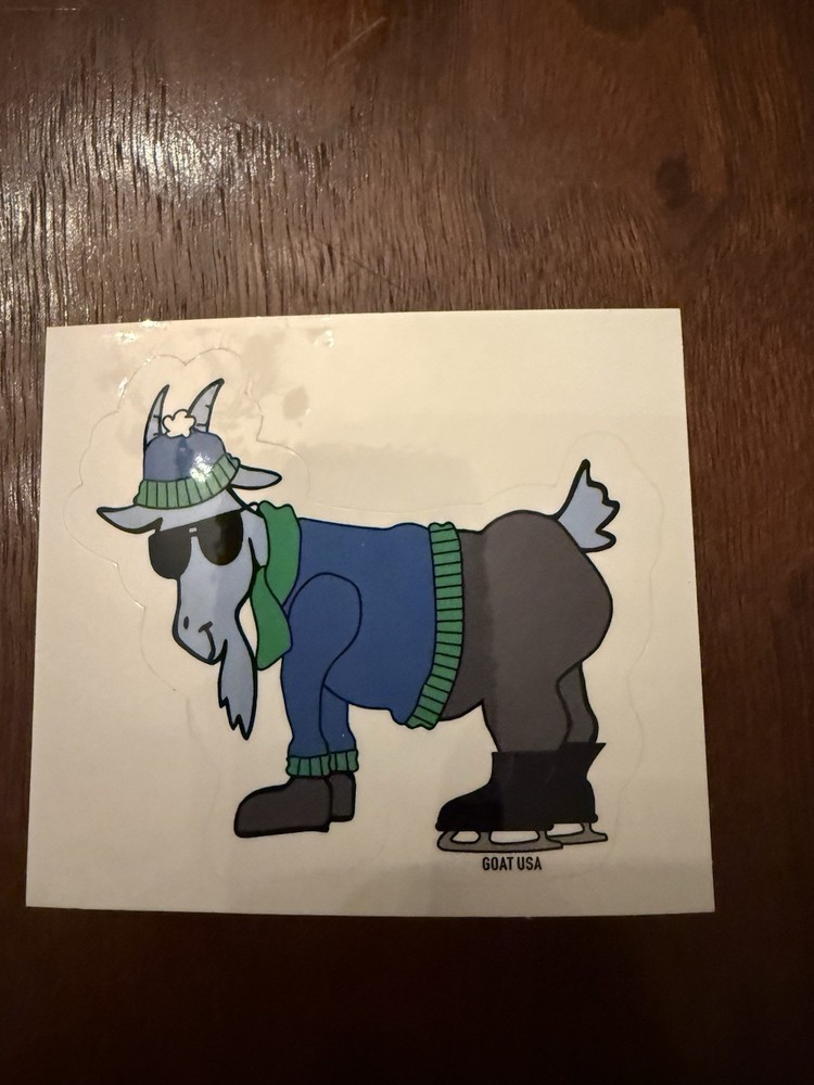 GOAT USA Ice Skater Goat Sticker. Single Sticker. Brand New.