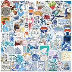 Cute White Aesthetic Waterproof Stickers Pack, 50 Pcs for Kids Teens Adults