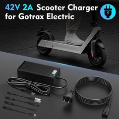 EVAPLUS UL Certified 42V 2A Fast Charger with 5 Type Plugs for 36V Lithium Ba…
