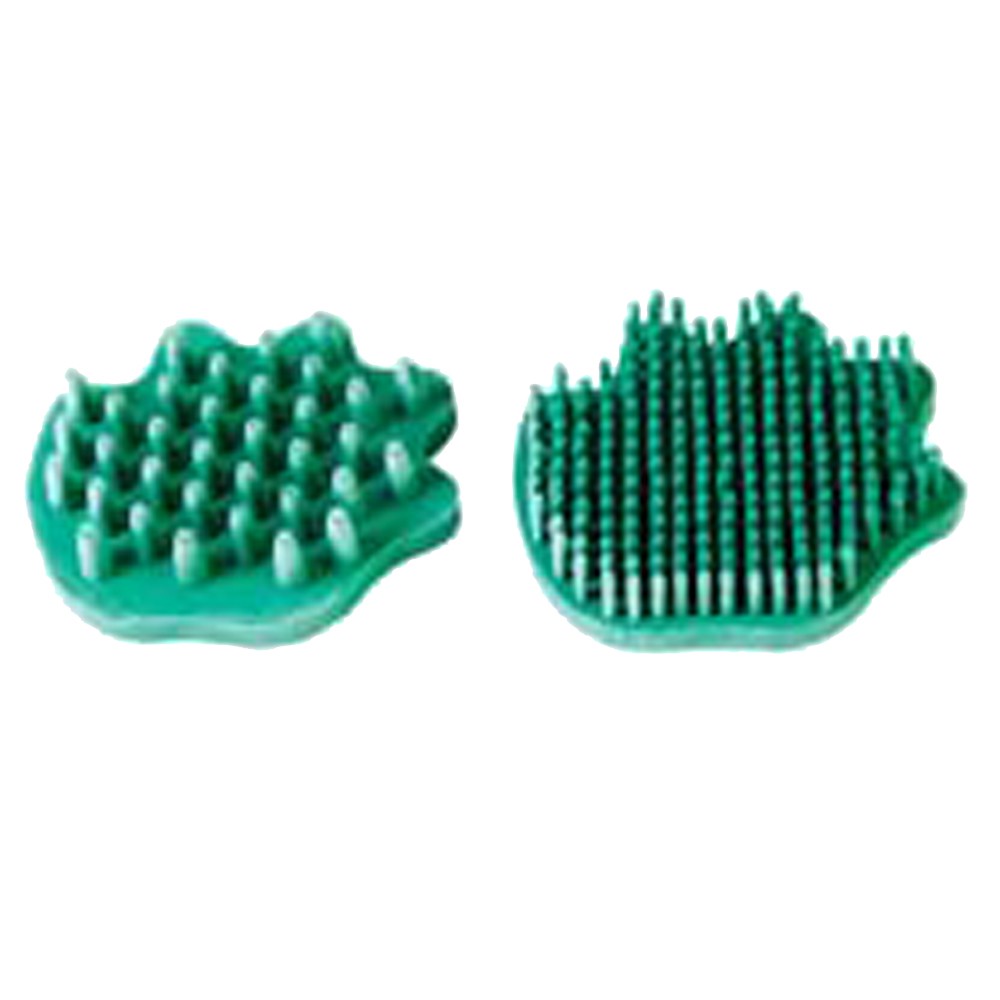 27AI Hilason Horse Cleaner and groomer brush Set Of 2 Green