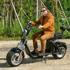 4000W Motor Max Speed 40MPH Max Load 550 IBS Fat Tire Electric Scooter Black