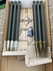 Browning Vintage NOS Aluminum Arrow Set of 12, 6 Field Tips & 6 Broadheads