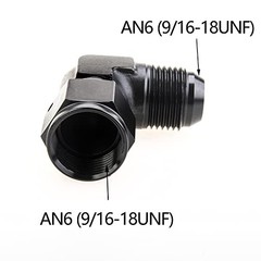 Female to Male Flare 90 Degree Swivel Hose Fitting Adapter Aluminium 6AN Normal