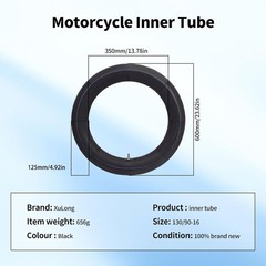 Inner Tube 130/90-16 5.00/5.10-16 Compatible with Heavy Duty Motorcycle Balance