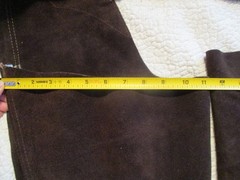 Adult Brown Barnstable Riding Chaps Suede Leather Zip-Up Medium Long M/L