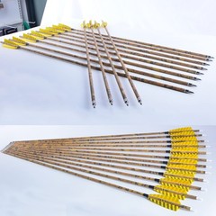 AMEYXGS Camo Carbon Arrow 30 Inch Practice Hunting Arrow Spine 500 with 4 Inc…