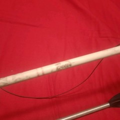 Vintage Fred Bear Archery Bowfishing Reel w/ 2 Bow Fishing Arrows