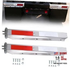 Straight Mud Flap Hangers for Semi Truck Mud Flaps Brackets 1 1/8″ Bolt Spacing