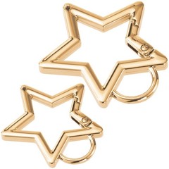 Isslly 2 PCS Star Snap Clips, Zinc Alloy Heavy Duty Star Shaped Keychain Clip…