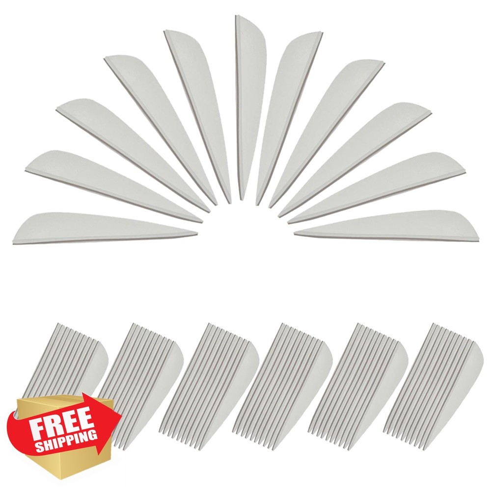 KURUGEILI Fletchings 3 Inch White