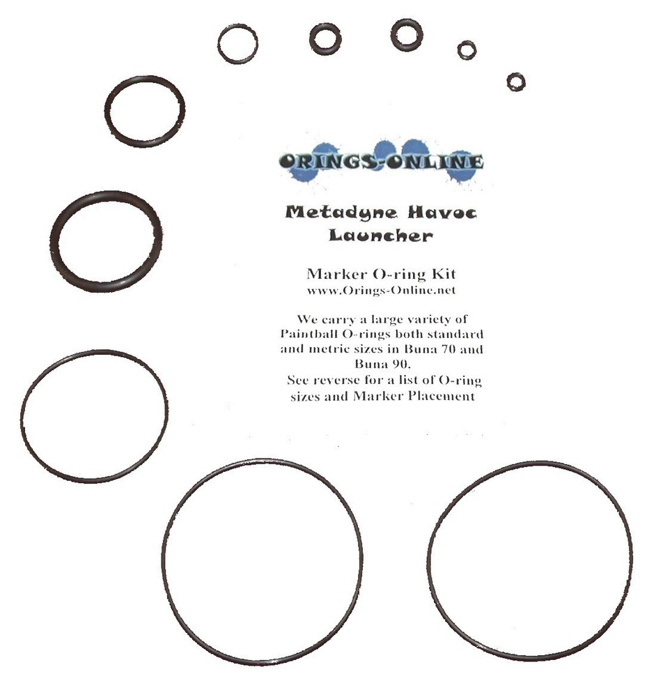 Metadyne Havoc Launcher Paintball Marker O-ring Oring Kit x 4 rebuilds / kits