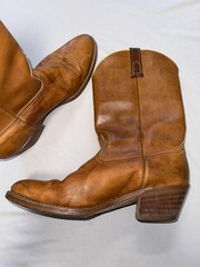 Vintage Dingo Men’s Tan Brown Leather Cowboy Western Boots