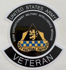 US Army 525th Expeditionary Military Intelligence Brigade Veteran Sticker D782
