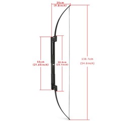 Archery Folding Bow 55lbs Straight RecurveBow 54» Tactical Survival Hunting Bow
