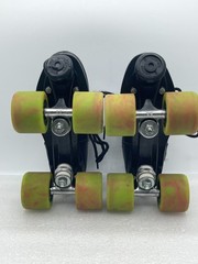 VTG Riedell Carrera Speed Roller Skates Size 5 Black Leather Model 105B