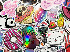 10-100 Random Holographic & Reflective Sticker Pack Rainbow Light Lot Laptops
