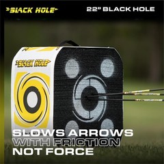 Black Hole 4-Sided Target 18″ 22″ Stops Field Points & Broadheads up to 300FPS,