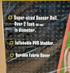 Six Flags Super Sized All Star Soccer ball Inflatable PVC Fabric Cover Over 2ft