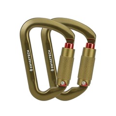 Swiss Tech 30KN Climbing Carabiners, 2 pack, Auto Locking, Lightweight, 7075 Alu