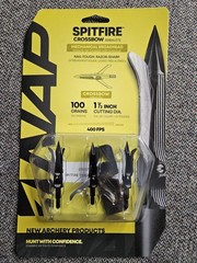 NAP Spitfire Mechanical Crossbow Broadhead 100 Grain 1.5″ Cut 3-Blade