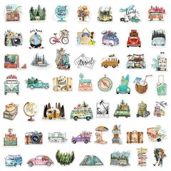 30Pcs Random Outdoor Camping Travel Hiking Adventure Nature Waterproof Stickers