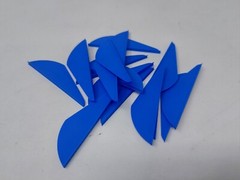 2.0″ Blue Raptor II R2 Vanes By Norway Industries: Bulk Package Of 500 Count
