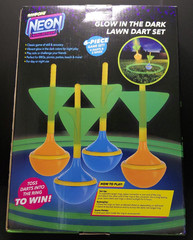 Game On Neon Glow in the Dark Lawn Dart Set Outdoor Yard Game 6 Piece New