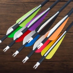 Arrows Vanes 4 Inch Plastic Feather Fletching for DIY Archery Arrows 50 Pack…