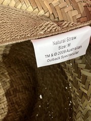2009 Australian Outback Spectacular Straw Hat R.M. Williams Size M