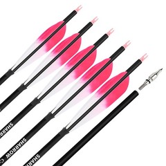 28″ 30″ 31″ Carbon Arrows SP500 Archery 5″ Feather Recurve Compound Bow Hunting