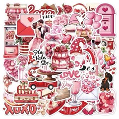 30Pcs Random Cute Love Theme Happy Valentine’s Day Waterproof Stickers Decals