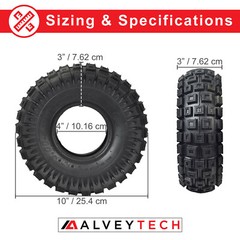 10″x3″ (3.00-4, 260×85) Pneumatic Tire for Avigo, Motovox MVS10 E-Scooter, Bike
