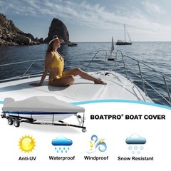 Trailerable Boat Cover 17-19ft with Outboard Motor Cover, 900D Mari… Fast Ship